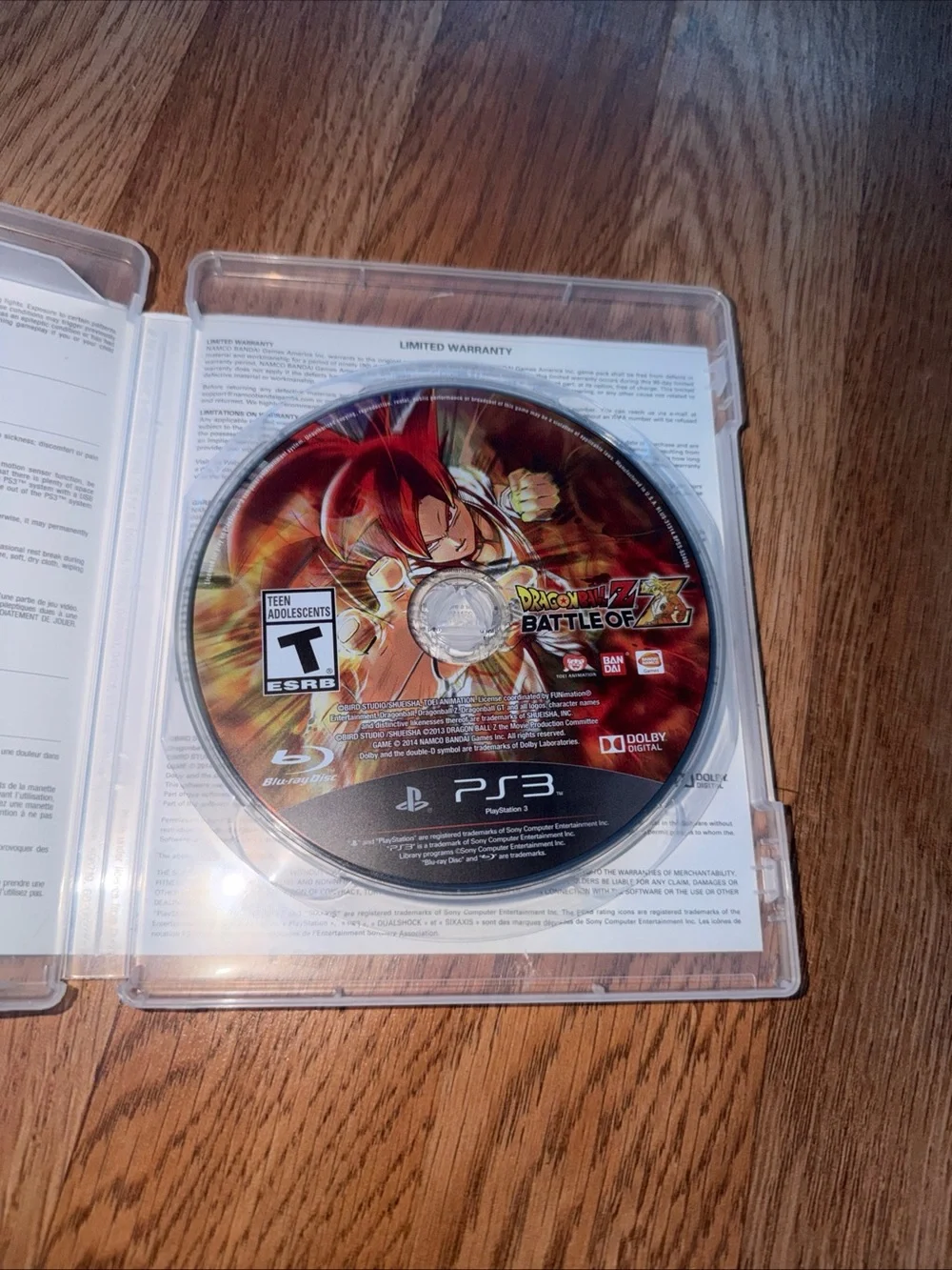 Dragon Ball Z: Battle of Z (Sony PlayStation 3, 2014)PS3 Complete No Manual MINT
